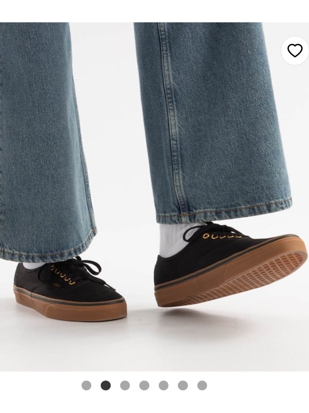 VANS Authentic Black Canvas Low Top Sneakers with Gum Sole